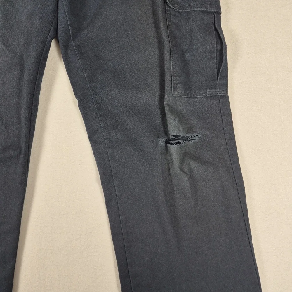 Dickies Cargo Pants Mens 37x29 (Measured) Navy Blue Distressed Skater Utility